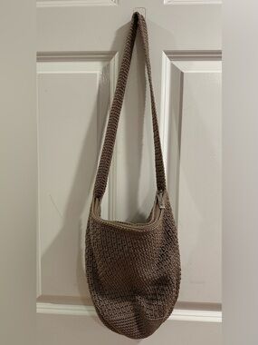 Vintage The Sak Crochet Shoulder Bag, Light Brown